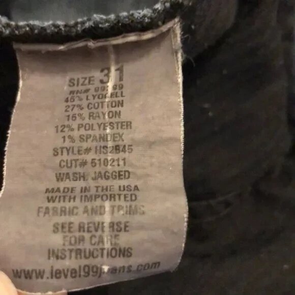 LEVEL 99 WOMEN'S STRETCH SKINNY JEANS WITH SIDE SLIT POCKETS SIZE 31 - Picture 8 of 9